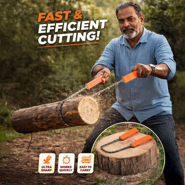 Pocket Chainsaw With Paracord Handle For Wood Cutting (HCS)