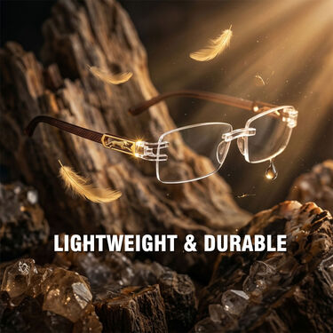 Rimless Adaptive Power Reading Glasses B1 G2 Free (3ORG14)